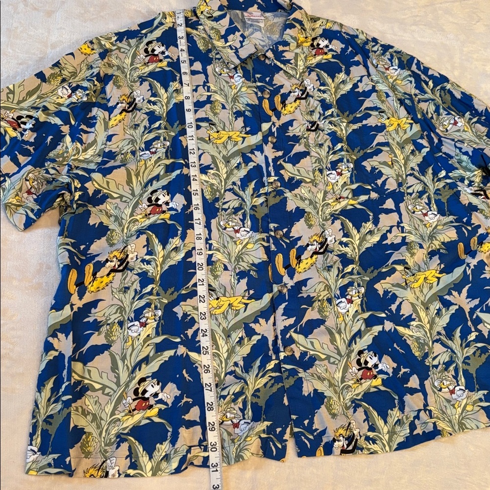 Disney Hawaiian Shirt Vintage Mickey Donald Goofy animal kingdom men’s XL safari - Picture 4 of 11